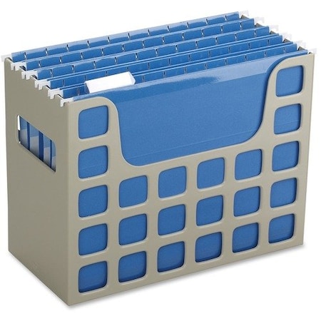 Pendaflex Desktop File, w/Hanging Folders, 12-1/4inx 6inx 9-1/2in, Putty PFX23010